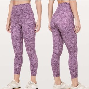 Pre-loved Floral print Aling Lululemon leggings